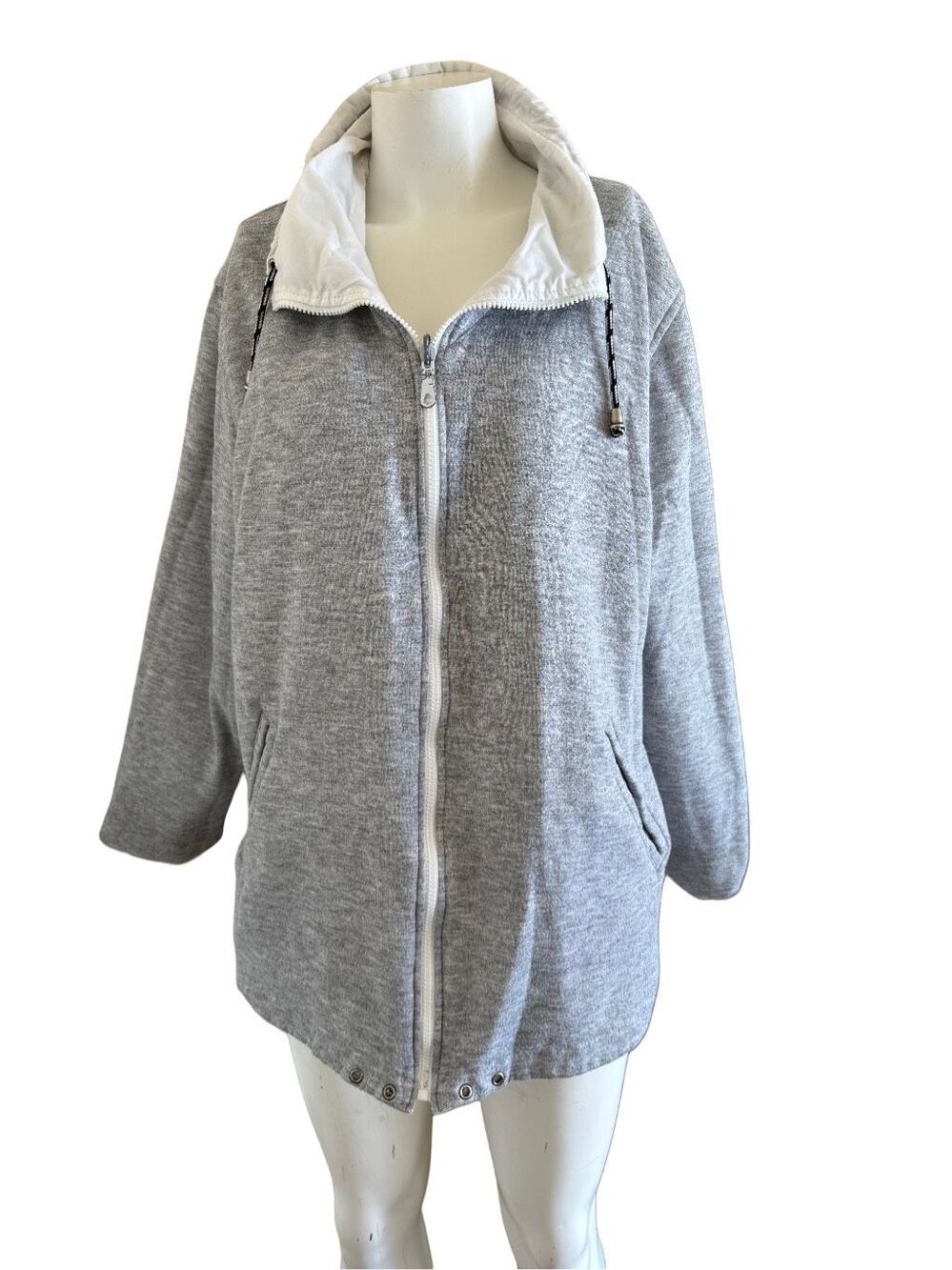 CS Classic Large grey sports jacket 90s adult unisex reversible white